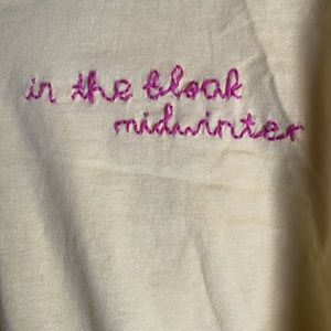 PEAKY BLINDERS quote stitched crew neck tee IN THE BLEAK MIDWINTER